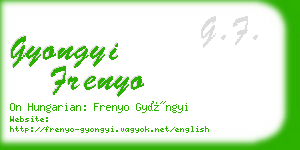 gyongyi frenyo business card